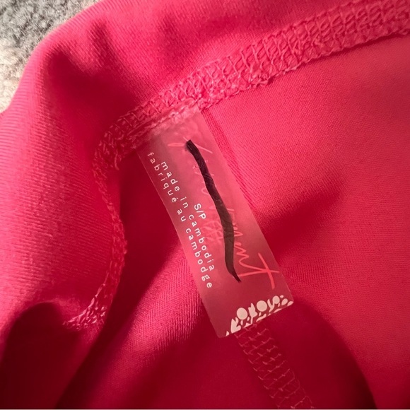 FREE PEOPLE MOVEMENT Back It Up Onesie Hot‎ Pink NWOT Size S Open Back Athletic - Picture 9 of 12